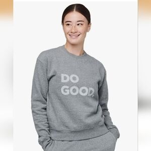 COTOPAXI DO GOOD Organic Crew Sweatshirt Women's SMALL Heather Grey Athleisure